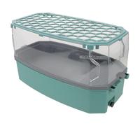 FOMIYES Terrarium pour Tortue en Plastique avec Couvercle, Habitat Style Villa Combinant Zone Aquatique et Terrestre avec Plateforme de Bain de Soleil, Facile à Entretenir