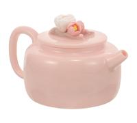 FOMIYES Théière en Céramique Motif Floral Pincé Fait Main, Service à Thé Résistant la Chaleur, Bouilloire Compacte pour Infusion Kungfu, Théière Chinoise Élégante pour Bureau et Voyage