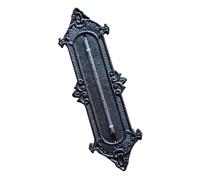 FOMIYES Thermomètre Mural en Fonte Noire Vintage, Outil de Thermomètre D’intérieur Précis et Décoratif, pour Serrage, Jardin et Usage Domestique, 1 Pièce Robuste et Fonctionnelle