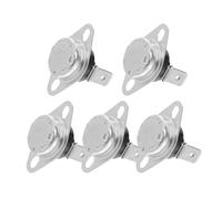 FOMIYES Thermostat Thermique Normalement Fermé Métal 5 Pièces Contrôle Température à Réarmement Automatique pour Chauffe-eau, Appareils Électroménagers et Chauffage