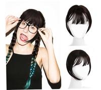FOMIYES Toppers Capillaires Avec Frange Pièce De Cheveux Clip-in Extensions Pour Cheveux Fins Style Et Confortable