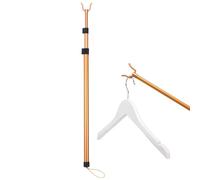 FOMIYES Tringle à Vêtements Télescopique en Alliage D'aluminium Doré, Rétractable, Barre de Séchage du Linge Robuste pour Balcon et Maison, Fournitures Pratiques pour Étendage Domestique