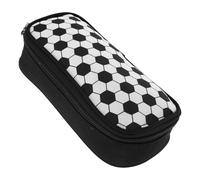 FOMIYES Trousse à Crayons Zippée en Polyester pour Adolescents Motif Football Grosse Capacité Organiseur Scolaire Rectangulaire Souple Trousse de Voyage Pratique pour Garçons et