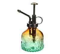 FOMIYES Vaporisateur pour Plantes en Verre Gravé à Motifs Vintage, Petit Format, Couleur Dégradé Marron Vert, Flacon Pulvérisateur D'eau Manuel pour Arrosage Intérieur et Jardinage