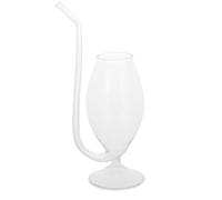 FOMIYES Verre à Vin Rouge 300 Ml avec Paille Intégrée Verre à Boire Créatif 22,8 Cm Grand Gobelet Festif pour Cocktail Jus de Fruits et Usage Maison