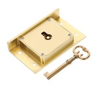 FOMIYES Verrou de Tiroir Sécurisé en Laiton Clé pour Bureaux et Meubles en Bois Serrure d'Armoire pour Rangement Domestique et Classeurs