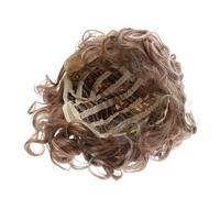 FOMIYES Wig corte de style européen et américain perruques courtes perruques de cheveux frisée Soie à haute température Café