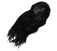 FOMIYES Wig Cosplay Noire Longue Cheveux Synthétiques Lisses avec Frange Naturelle Entretien Facile Ajustable pour Fête Costume et Jeu de Rôle