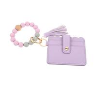 FOMIYES Wristlet Keyring Bracelet for Women Silicone Bangle with Credit Card Holder Secure Key Fob Organizer for Travel and Daily Use Stylish Wrist Card Wallet