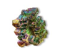 FOMNKKN Minerai de bismuth naturel, cristal de bismuth arc-en-ciel, cadeaux en cristal, spécimen minéral, décoration d'intérieur, environ 0,5 à 0,24 kg