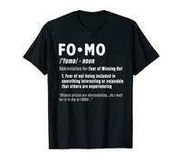 Fomo Fear Of Missing Out Bitcoin Crypto Monnaie Hodl T-Shirt