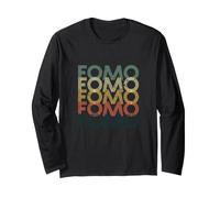 FOMO - Fear of Missing Out Vintage Retro Distressed Manche Longue