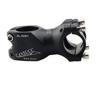 Fomtor - Fourche de vélo de 25,4 × 60 mm pour guidon - Convient pour vélo de route, VTT, BMX (noire, en alliage d’aluminium)