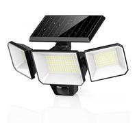 FOMYHEARD Lampe Solaire Exterieur Detecteur de Mouvement, 229 LEDs Lumiere Solaire Exterieur, 3 Modes Eclairage Angle 270° Tête Pivotante, IP65 Étanche Projecteur Solaire Exterieur pour Jardin