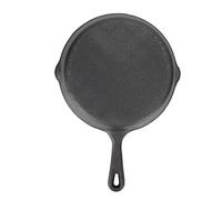 Foncette en fonte pré-assaisonnée même à chaleur fourre-fort en toute sécurité mini poêle en fonte pour grillon grillon de gril à cuisson cuit de cuisine résistante à la rouille (26cm / 10,2 pouces)