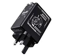 Fonction de charge rapide Adaptateur double port pour téléphone portable Station de charge extensible Portable Adaptateur secteur compatible ordinateur portable Smartphone Tablette Appareils Bureau