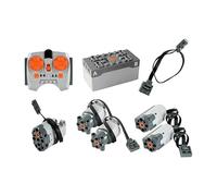 Fonction servo moteur - Kit de 8 moteurs électriques pour jouets - Technologie Power Functions avec télécommande et batterie (rechargeable) - Compatible avec Lego - Câble d'extension - Compatible avec