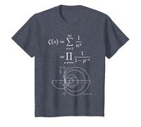 Fonction Zeta de Riemann et Nombres Premiers Prof de Maths T-Shirt, Enfant, Bleu Chiné, 6 Ans