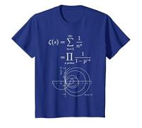 Fonction Zeta de Riemann et Nombres Premiers Prof de Maths T-Shirt, Enfant, Bleu Royal, 4 Ans