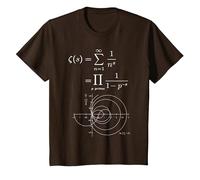 Fonction Zeta de Riemann et Nombres Premiers Prof de Maths T-Shirt, Enfant, Marron, 2 Ans