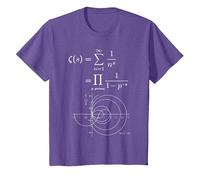 Fonction Zeta de Riemann et Nombres Premiers Prof de Maths T-Shirt, Enfant, Violet Chiné, 2 Ans