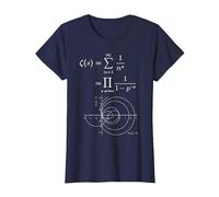 Fonction Zeta de Riemann et Nombres Premiers Prof de Maths T-Shirt, Femme, Bleu Marine, 3XL