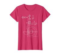 Fonction Zeta de Riemann et Nombres Premiers Prof de Maths T-Shirt, Femme, Rouge Chiné, 3XL