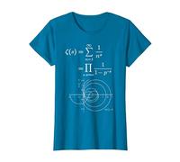 Fonction Zeta de Riemann et Nombres Premiers Prof de Maths T-Shirt, Femme, Saphir, M
