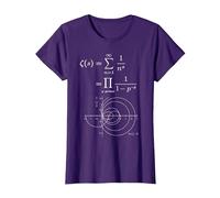 Fonction Zeta de Riemann et Nombres Premiers Prof de Maths T-Shirt, Femme, Violet, M