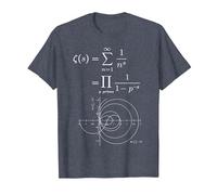 Fonction Zeta de Riemann et Nombres Premiers Prof de Maths T-Shirt, Homme, Bleu Chiné, M