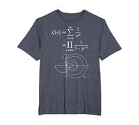 Fonction Zeta de Riemann et Nombres Premiers Prof de Maths T-Shirt, Homme Grandes Tailles, Bleu Chiné, 5X Tall