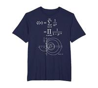 Fonction Zeta de Riemann et Nombres Premiers Prof de Maths T-Shirt, Homme Grandes Tailles, Bleu Marine, 2X Tall