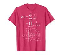 Fonction Zeta de Riemann et Nombres Premiers Prof de Maths T-Shirt, Homme, Rouge Chiné, 3XL