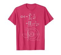 Fonction Zeta de Riemann et Nombres Premiers Prof de Maths T-Shirt, Homme, Rouge Chiné, L
