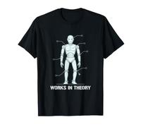 Fonctionne en théorie Un Plan de Robot Amusant d'ingénieur en mécanique T-Shirt