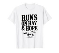 Fonctionne sur Le Foin et l'espoir pour Les Amateurs de Chevaux T-Shirt Graphique avec Valeur