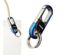 Fonctionnel pour clés : Porte-clés de Voiture pour Homme, Porte-clés, Porte-clés à Double Anneau, Porte-clés, Boucle d'escalade, Porte-clés en Acier Inoxydable, Outils et Outils