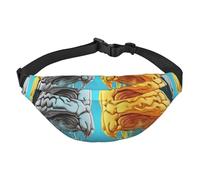 Fonctions cérébrales gauche et droite - Sac banane pour homme et femme - Sac banane à bandoulière pour partout - Sac banane avec sangle réglable - Sac de poitrine décontracté pour la randonnée en