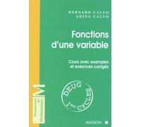 Fonctions D'Une Variable. Cours Avec Exemples Et Exercices Corriges