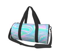 Fond Abstrait Holographique en Néon Pastel, Sac de Voyage de Grande capacité, Sac à Main Rond, Sac de Voyage de Sport, fourre-Tout, Sac de Fitness