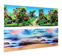 Fond D’aquarium 3d Haute Définition, Film Épais Double Face Décoratif | Motif , Découpe Facile, Résistant à L’usure Déchirures, pour Bac Betta, Bureau