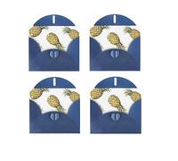 Fond d'ananas doré - Impression sur un seul côté - Papier nacré - Pour anniversaire, Halloween, Noël, Halloween, fête d'anniversaire, fête d'anniversaire