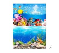 Fond D'aquarium Autocollant de décoration de fond d'aquarium, autocollant de paysage d'aquarium, affiche de fond for Aquarium, plante océanique, peinture de paysage aquatique(Background A,40x60cm)