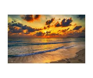 Fond d'aquarium paysage marin coucher de soleil horizon plage tropicale bord de mer doré fond d'aquarium littoral enchanté scène de plage terrarium arrière-plans splendides fonds de réservoir de