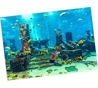 Fond d'aquarium sous-marin,Poster sous-marin,Poster aquarium,Décorations murales aquarium,Sticker aquarium