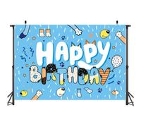 Fond de Bluey Dog, Toile de Fond de Blue Dog 150 x 100 cm - Damaiyyy - Bleu - Polyester - Anniversaire