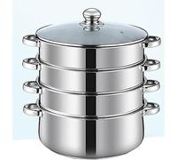 Fond de casserole composite 3 couches en acier inoxydable série 400 for poisson cuit à la vapeur, porridge et soupe au poulet(28CM)