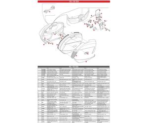 Fond de Coffre GIVI Noir Gauche pour Valise V35