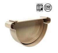 First Plast - Gouttière PVC 25 demi-ronde - Fond de gouttière PVC 25 droite/gauche - sable