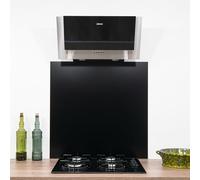 Fond de hotte/Crédence Aluminium Noir - 9 tailles - Hauteur 60 cm x (Longueur 70 cm)